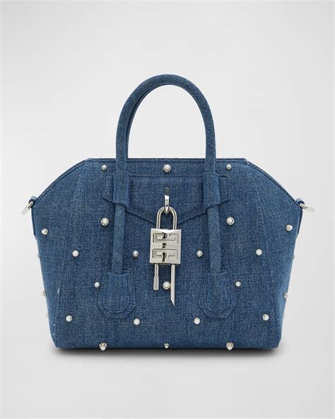 antigona givenchy mini|mini antigona lock denim tote bag.